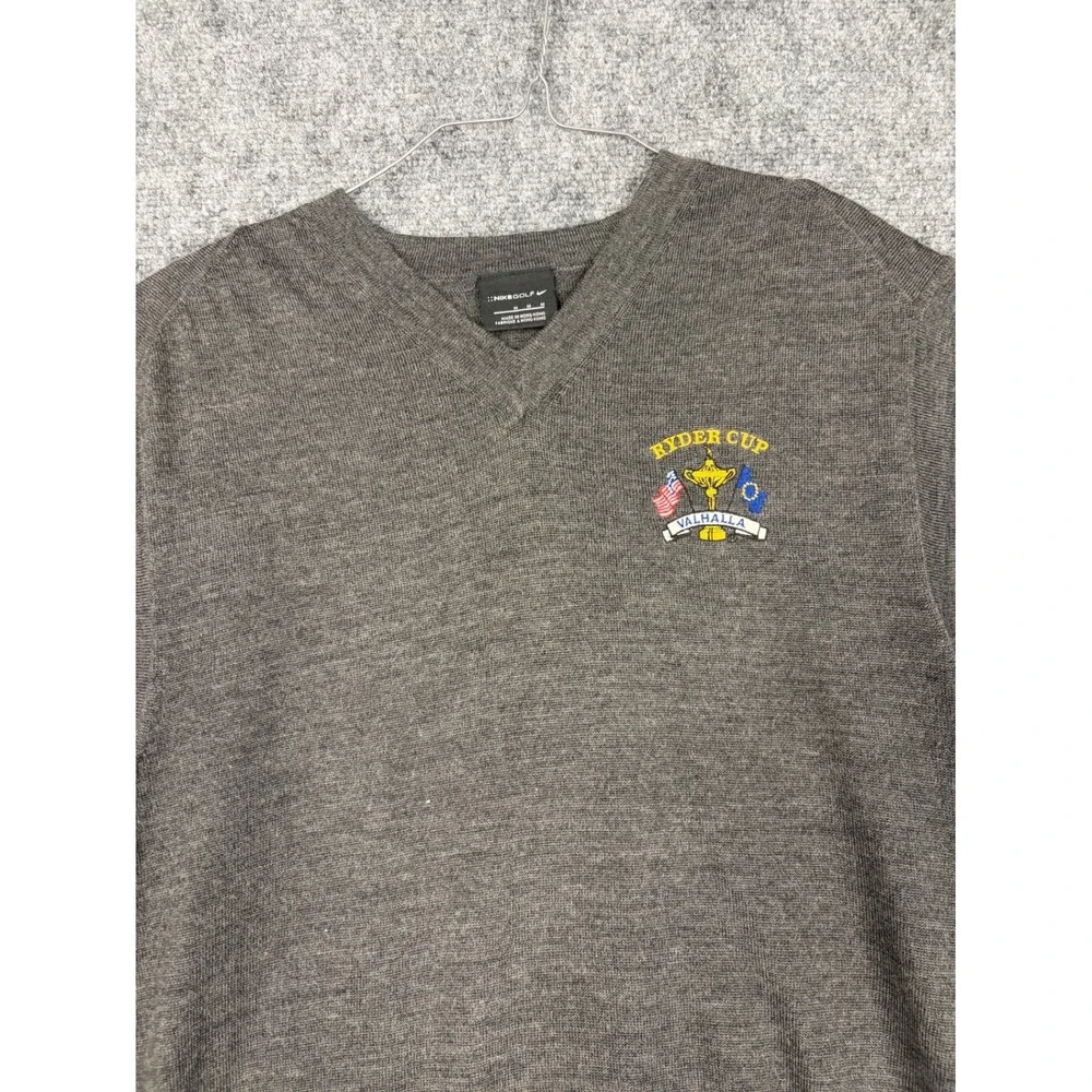 Nike Golf Ryder Cup Valhalla Sweater Vest Mens Medium Grey V-Neck Knit Vest